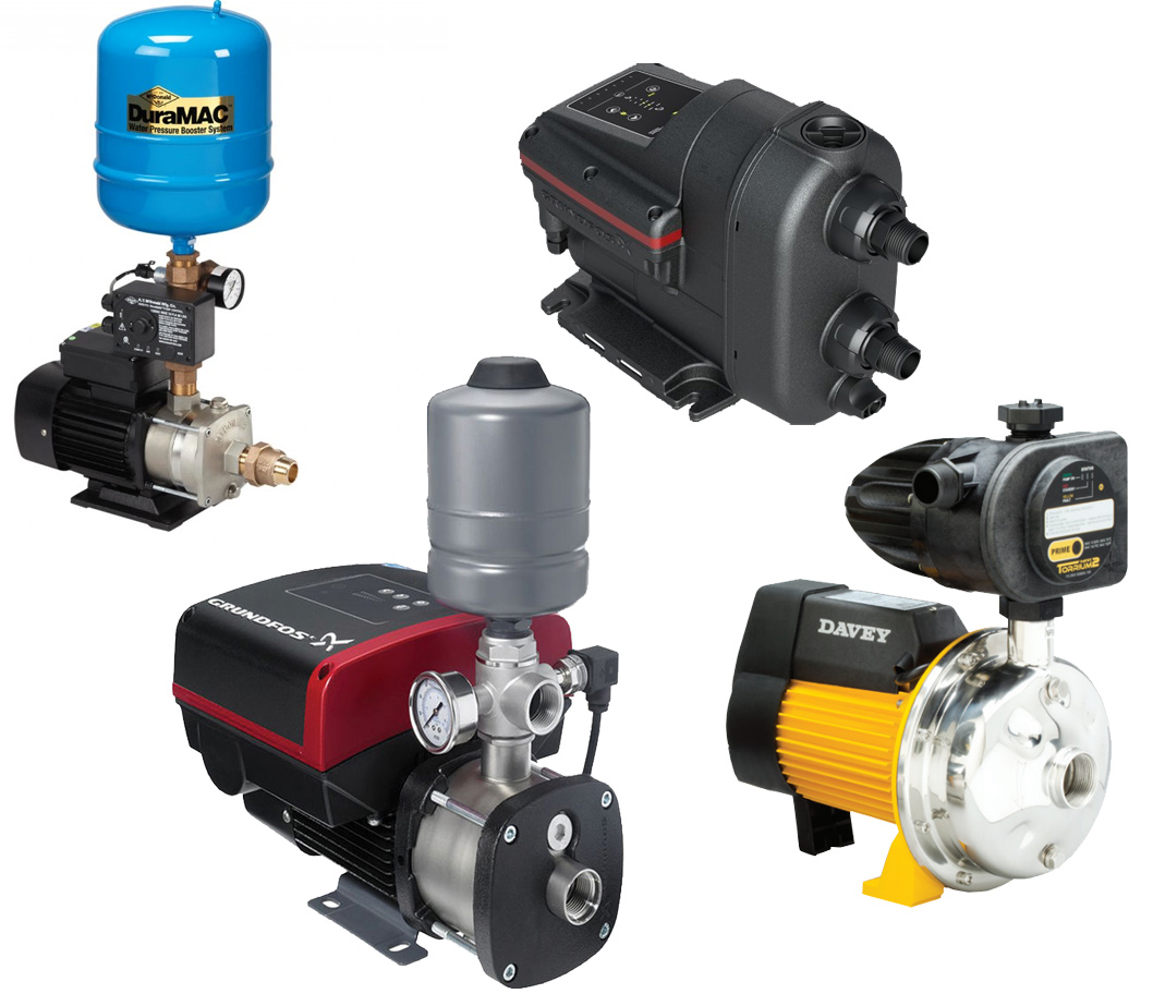 Booster Pumps from Grundfos, Davey & Dab