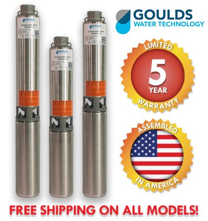 Goulds Submersible 4" Well Pumps - GS Stainless Steel Series