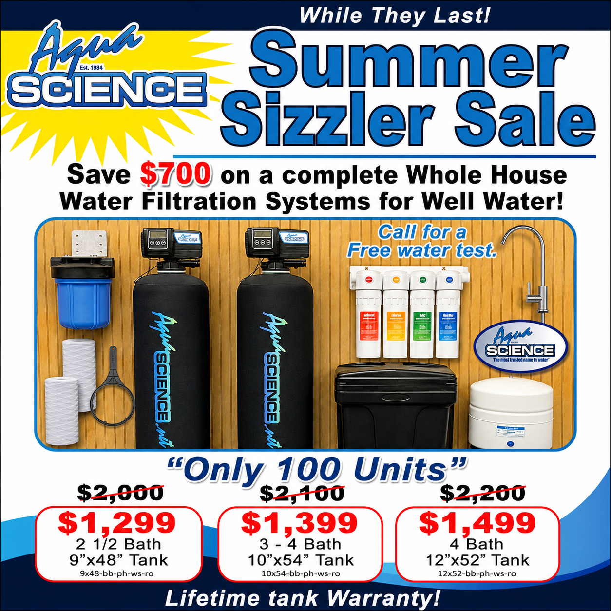 Summer Sizzler Sale Filtration kit