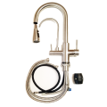 Aquascience Brushed Nickel 3-in-1 PullDown Faucet with RO faucet