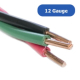 12 Gauge ,  2 Wire with Ground, Twisted Submersible Pump Wire