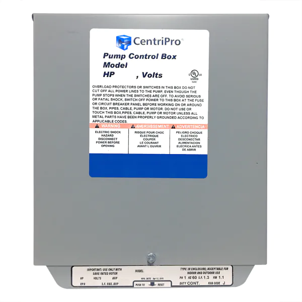 Goulds CB20412CR Control Box 2HP 3 Wire 230V
