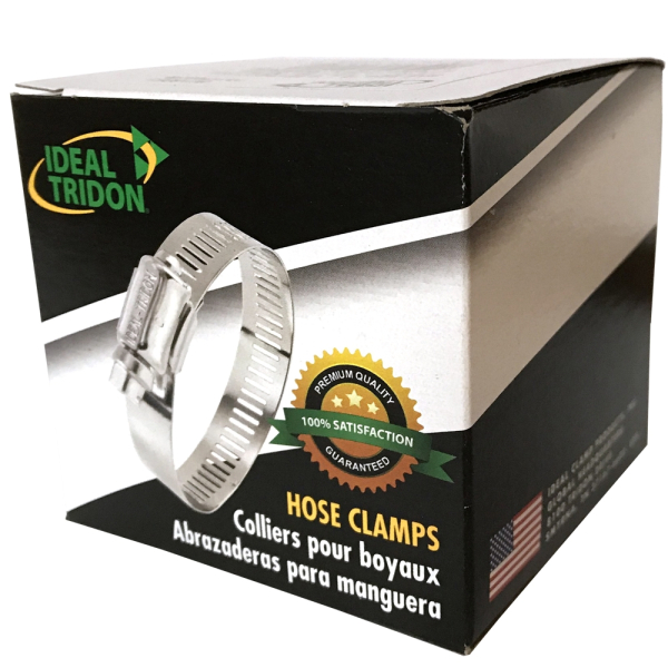 IDEAL Stainless Steel Hose Clamps for 1 Poly Pipe - Box of 10