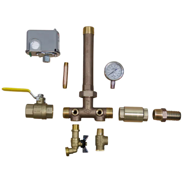 No-Lead Brass Installation Tank Tee Package for Well-X-Trol & Goulds
